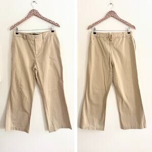 LAUREN RALPH LAUREN 90's Tan Lace Up Back Pants Size 10P